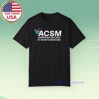 ACSM American College of Sports Medicine Men#039;s Black Size S5XL Unisex T-Shirt Graphic Tee XXXL