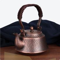 Handmade Copper Tea Kettle Thickened Body Hammered Teapot Traditional Craftsmanship Lift