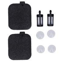 2SET Compact Air Filter Black Tune Up Kit Fuel Filter for BG45 BG46 BG55 BG65 BG85 SH55 SH85 BR45C