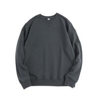 Mens Thickened Heavyweight Crew Neck Long Sleeve Pullover Casual Sweatshirt S pilka