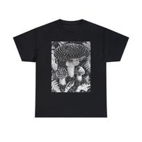 Amanita Muscaria Graphic Print Mycology Art Unisex Crew Neck Heavy Cotton Tee Unisex T-Shirt XXL