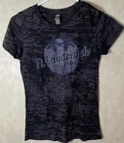 Next Level FT LAUDERDALE FLORIDA Black & Blue T  SZ Medium Unisex T-Shirt XXXXL