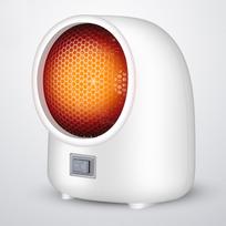 Mini Heater Fast Heating Overheating Protection Small Space Warmer for Home Table White EU Plug 220V ABS+PPS