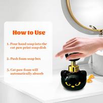 Cats Paw Print Soaps Pump Bottle Black Cat Foaming Pump Bottle Halloween Cat Paw Foaming Soap Dispenser for Bathroom Kitchen China Mainland