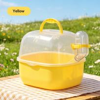 Portable Transparent Handheld Hamster Hare Cage With Transparent Cover Leakproof Water Bottle Handle Outdoor Hamster Home D