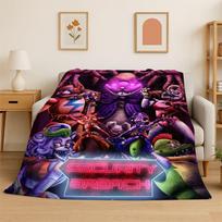 Horror Game F-FNAF Freddy Soft Flannel Throw Blanket,Warm Cozy Blanket for Bed,Couch,Sofa,Bedroom,Living Room,Travel,Picnic 75x90cm