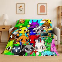 Music Sprunki Incredibox Game Soft Flannel Throw Blanket,Cozy Blanket for Bed,Couch,Sofa,Bedroom,Living Room,Travel,Picnic kids 75x90cm