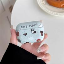 Silicone Case AirPods 4, Protective Cover for Apple Wireless Bluetooth Earphones, Shockproof Cute Creative Niche Soft Case [Frosted Puppy Design]