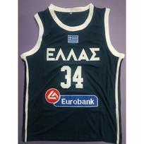 EUROBANK 34 jersey Embroidery sewing Outdoor sportswear Hip-hop movie jersey bule white 3XL blue