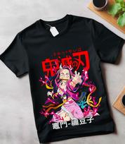 Tanjiro Nezuko T-Shirt Demon Slayer Kimetsu No Yaiba Manga Horror Shirt gift S