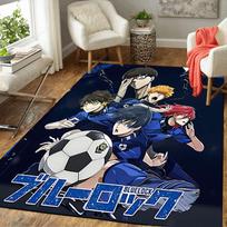 1pc Blue Lock Team Spirit Carpet Rug for Bedroom Living Room Decor Sofa Home Game Area Rug Non-slip Floor Mat. DT7160175 40cm x 60cm
