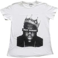New Biggie Smalls Ladies Slim Fit T-Shirt: Trust Nobody OFFICIAL white L