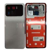 For Xiaomi Mi 11 Ultra Ceramic Back Battery Cover Housing Rear With Rear LCD Screen + Camera Frame Glass Lens Replace balta