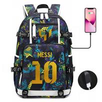 Messi Luminous Schoolbag Neymar Backpack Naldo Football Backpack Large Capacity Computer Bag Customized model