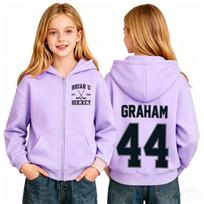 Girls Hooded Long Sleeve Zip Up Jacket Casual Comfortable Top, Full Front Zipper Outerwear for Toddler Youth 100