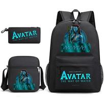 Avatar 2 Three-Piece Set, School Bag, Small Shoulder Bag, Pencil Case, Primary And Secondary School Students, High School Students, Backpack. 3-piece schoolbag set