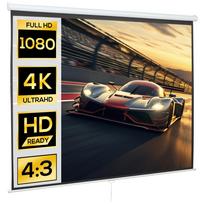 Projector Screen 244 x 183 cm 120 Inch 4:3/16:9 Projection Screen Manual for Home Theater 244 x 1 x 183 cm