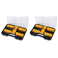 2 x DT90017 DeWALT frezų rinkinys (22 vnt.)