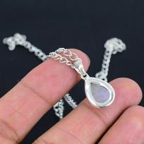 Rainbow Moonstone Locket HandCrafted Fine Polished 925 Sterling Silver Pendant with Morden Design Gift for Wedding Bridal ThanksGiving balta