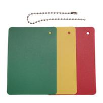 3 Pcs Soccer Referee Penalty Cards Set Green Red Yellow Cards Football