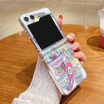 Creative Case For Samsung Galaxy Z Flip 7 5 4 6 3 5G Fashion Personalized Hard Folding Case For Galaxy Z Flip5 Flip4 Flip6 Flip7 For Samsung Z Flip5