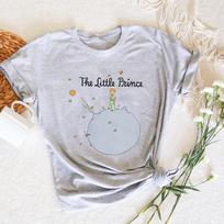 Harajuku Klasikiniai Knygos Marškinėliai Mažojo Princo T-shirt Le Petite Prince T-shirt Saint Exupery Marškinėliai Unisex Apvalia Kaklo Iškirpte Trumpomis Rankovėmis Viršutiniai Drabužiai S white