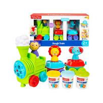 "Fisher Price" traukinukas + tešla 3 spalvos ZA3619