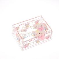 Hello Kitty Storage Box Cute Acrylic Flip Desktop Storage Box Dust-Proof Ornaments Removable Home Decora