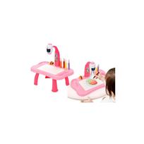 Mini projektorius roboto stalas 2in1 Priedai rožinis