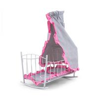 Lily lėlės lova ir lopšys su baldakimu Prestige Pink