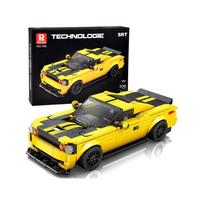 Konstruktorius Geltonas sportinis automobilis ZA5260,  336 el. + lipdukai