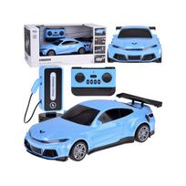 Elektromobilis + įkrovimo stotelė spalvoti žibintai RC0687, mėlynas