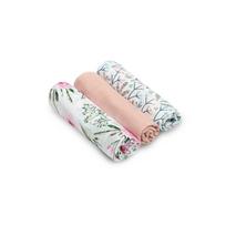 Muslino vystyklai Sensillo 70x80, ROSE, 3vnt