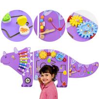 Sensorinė-edukacinė medinė lenta VIGA EDU Triceratops