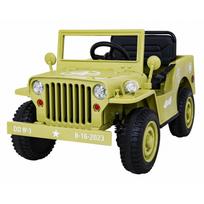 Elektromobilis Retro karinis 4x4 pavara, Beige