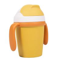 B-Cup gertuvė su šiaudeliu BIOplastikas CPLA ochros spalvos