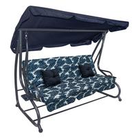 Sodo sūpynės "Textyline" 2x1 lapų modelio sėdynė Navy Blue