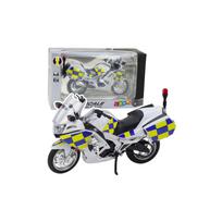 Policijos motociklas metalinis žibintai Garsas Baltas 1:12