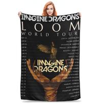 Imagine Dragons Band Loom World Tour 2025 Throw Blanket Premium Flannel Fleece Bed Blanket Super Cozy Bedspread All Season Use 30x40in