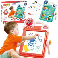 Dvipusė piešimo lenta Tetris žaidimas WOOPIE 2in1 Oranžinė