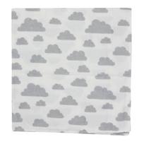 Sauskelnės - SET - 07-8281- FLANNEL PRINT - 3 pakuotės - GREY - dydis 76x76 cm