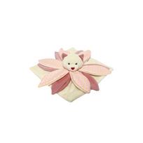 Antklodė - 94260 - MILUŚ - meškiukas su širdelės formos nosyte - PINK - - dydis 25 cm