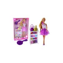 Lėlės Lucy violetinės blizgančios suknelės rinkinys