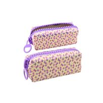 Undinėlė svarstyklės modelis Didelis violetinės spalvos užtrauktukas mokyklinis pieštukų dėklas 21x8cm