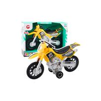 Visureigis motociklas su šviesos ir garso efektais Geltonas