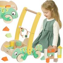 Medinis vežimėlis CLASSIC WORLD Chameleonas su kaladėlėmis