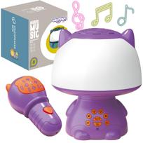 Daugiafunkcinis RGB garsiakalbis WOOPIE Bluetooth karaokė balso moduliatorius SD kortelė AUX, violetinė