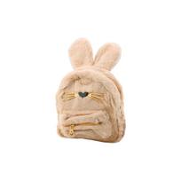 Vaikiška pliušinė kuprinė Zuikis 3L 22cm, smėlio sp.