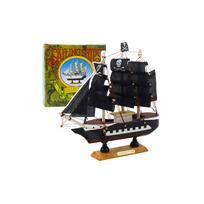 Kolekcinis modelis Dekoratyvinis burlaivis "Piratas" juodas 20x20cm