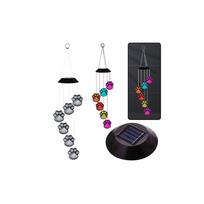 Saulės sodo žibintai LED varpeliai Šunų letenos Spalvoti 70cm